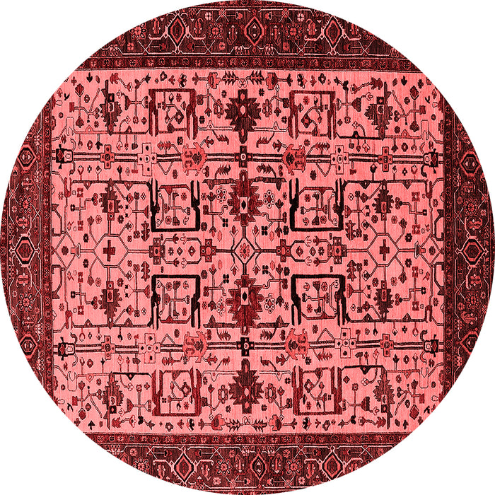 Machine Washable Oriental Red Traditional Rug, wshurb2338red