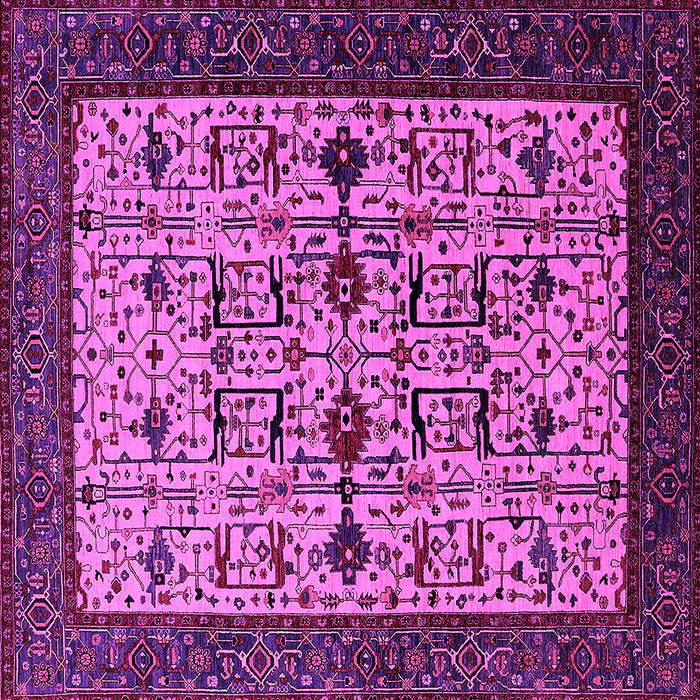 Square Oriental Pink Traditional Rug, urb2338pnk