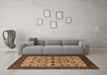 Machine Washable Oriental Brown Traditional Rug in a Living Room,, wshurb2338brn