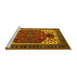 Sideview of Machine Washable Persian Yellow Traditional Rug, wshurb2339yw