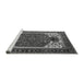 Sideview of Machine Washable Persian Gray Traditional Rug, wshurb2339gry