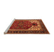 Sideview of Machine Washable Persian Orange Traditional Area Rugs, wshurb2339org