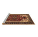 Sideview of Machine Washable Persian Brown Traditional Rug, wshurb2339brn