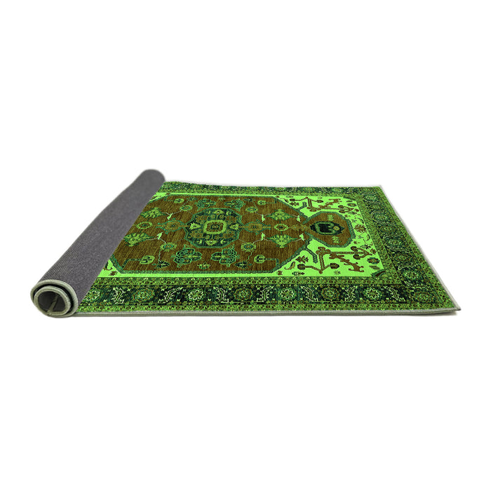 Sideview of Persian Green Traditional Rug, urb2339grn