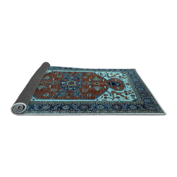 Sideview of Persian Light Blue Traditional Rug, urb2339lblu