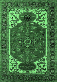 Persian Emerald Green Traditional Rug, urb2339emgrn