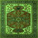 Square Persian Green Traditional Rug, urb2339grn