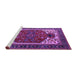 Sideview of Machine Washable Persian Purple Traditional Area Rugs, wshurb2339pur