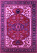Machine Washable Persian Pink Traditional Rug, wshurb2339pnk