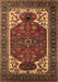 Machine Washable Persian Brown Traditional Rug, wshurb2339brn