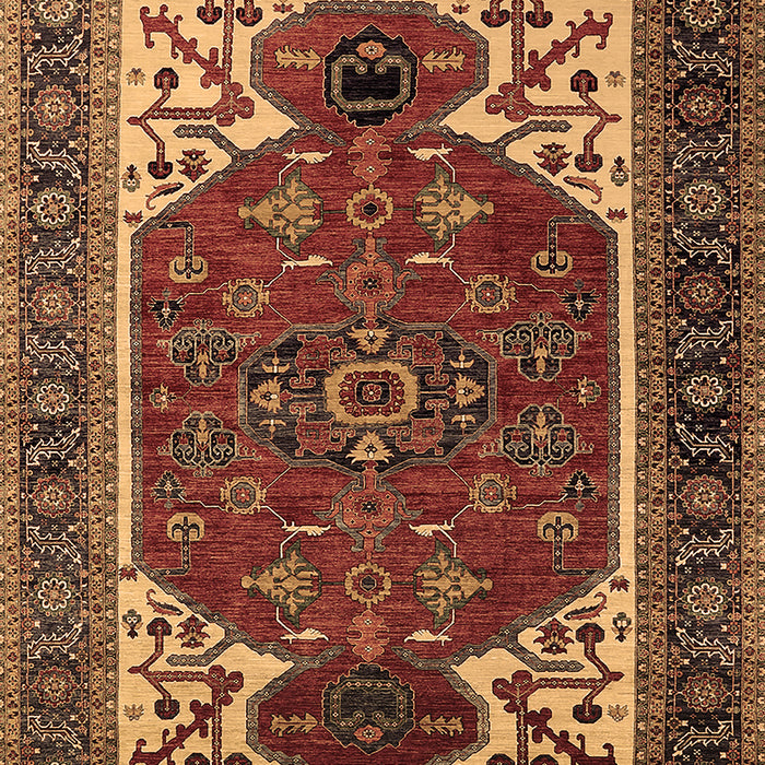 Machine Washable Persian Brown Traditional Rug, wshurb2339brn