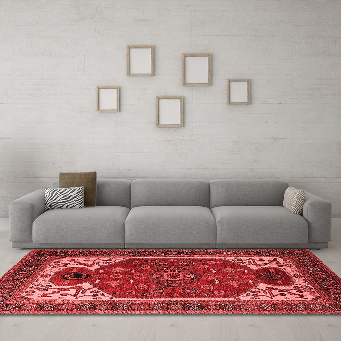 Traditional Red Washable Rugs
