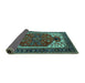 Sideview of Persian Turquoise Traditional Rug, urb2339turq