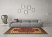 Machine Washable Persian Brown Traditional Rug in a Living Room,, wshurb2339brn