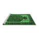 Sideview of Machine Washable Persian Emerald Green Traditional Area Rugs, wshurb2339emgrn