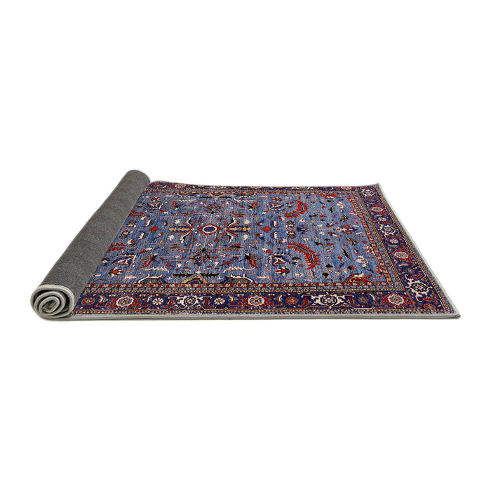 Sideview of Mid-Century Modern Purple Lily Purple Oriental Rug, urb2340
