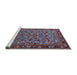 Sideview of Machine Washable Industrial Modern Purple Lily Purple Rug, wshurb2340