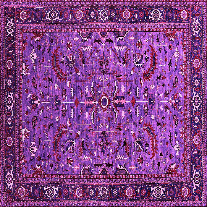 Square Machine Washable Oriental Pink Industrial Rug, wshurb2340pnk