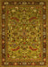 Machine Washable Oriental Yellow Industrial Rug, wshurb2340yw