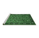 Sideview of Machine Washable Oriental Emerald Green Industrial Area Rugs, wshurb2340emgrn