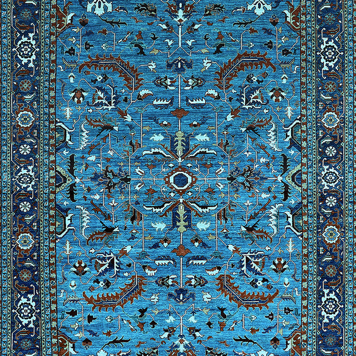Oriental Light Blue Industrial Rug, urb2340lblu