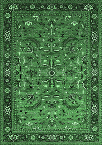 Oriental Emerald Green Industrial Rug, urb2340emgrn