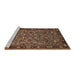 Sideview of Machine Washable Oriental Brown Industrial Rug, wshurb2340brn