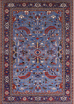 Mid-Century Modern Purple Lily Purple Oriental Rug, urb2340