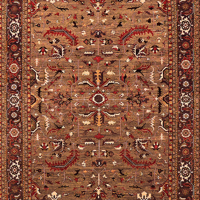 Machine Washable Oriental Orange Industrial Area Rugs, wshurb2340org