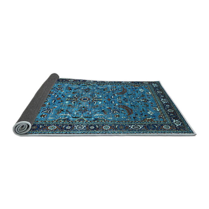 Sideview of Oriental Light Blue Industrial Rug, urb2340lblu