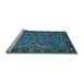 Sideview of Machine Washable Oriental Light Blue Industrial Rug, wshurb2340lblu