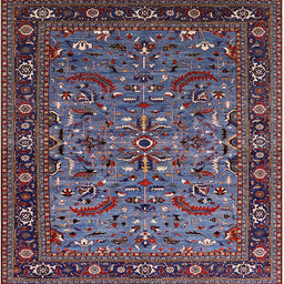 Square Machine Washable Industrial Modern Purple Lily Purple Rug, wshurb2340