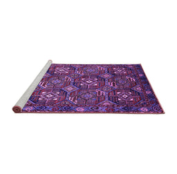 Sideview of Machine Washable Oriental Purple Industrial Area Rugs, wshurb2341pur
