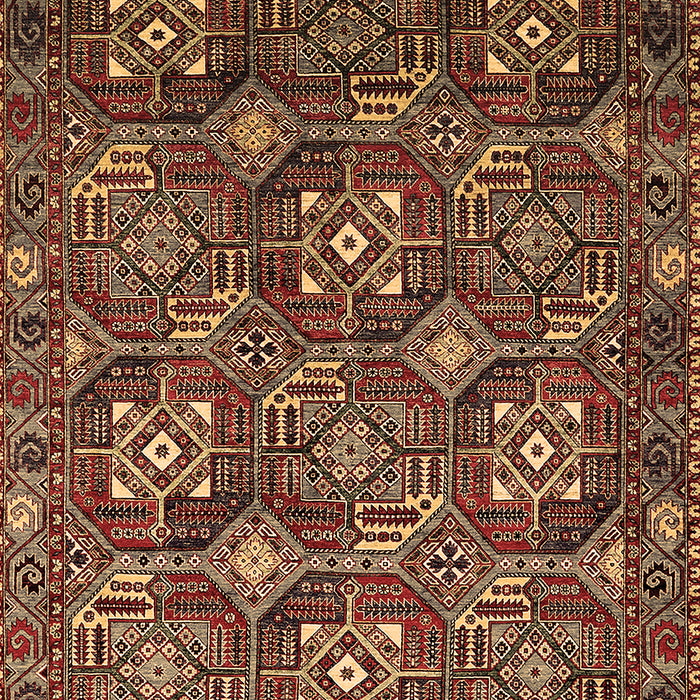 Machine Washable Oriental Brown Industrial Rug, wshurb2341brn