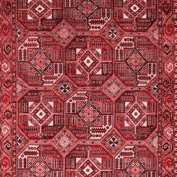 Machine Washable Oriental Red Industrial Rug, wshurb2341red