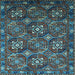 Square Oriental Light Blue Industrial Rug, urb2341lblu