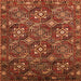 Square Oriental Orange Industrial Rug, urb2341org