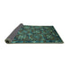 Sideview of Oriental Turquoise Industrial Rug, urb2341turq