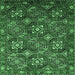 Square Oriental Emerald Green Industrial Rug, urb2341emgrn