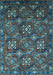 Oriental Light Blue Industrial Rug, urb2341lblu