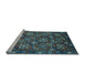 Sideview of Machine Washable Oriental Light Blue Industrial Rug, wshurb2341lblu