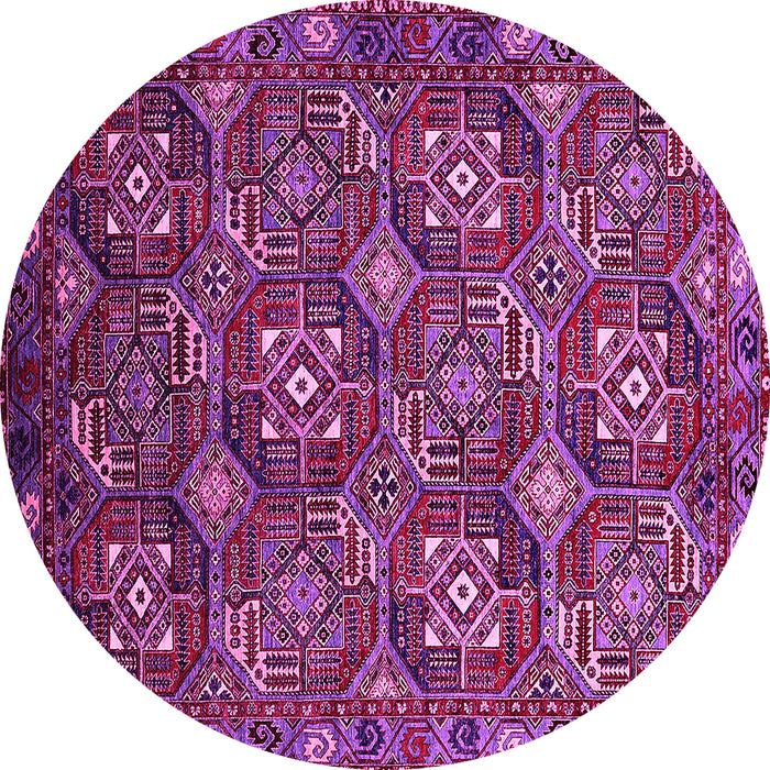 Round Oriental Pink Industrial Rug, urb2341pnk