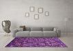 Machine Washable Oriental Purple Industrial Area Rugs in a Living Room, wshurb2341pur