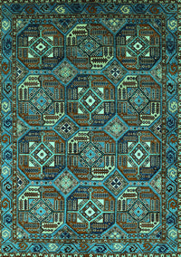 Oriental Turquoise Industrial Rug, urb2341turq