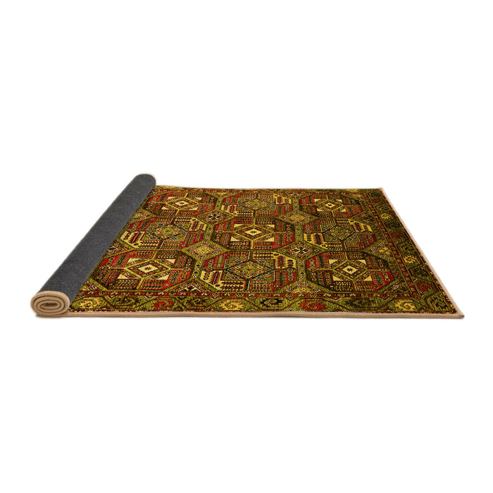 Sideview of Oriental Yellow Industrial Rug, urb2341yw