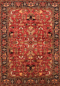 Oriental Orange Traditional Rug, urb2342org