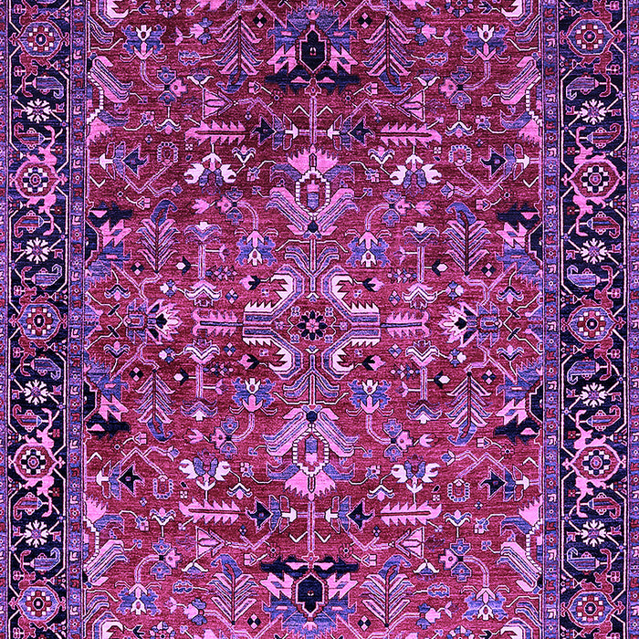 Machine Washable Oriental Purple Traditional Area Rugs, wshurb2342pur