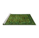 Sideview of Machine Washable Oriental Green Traditional Area Rugs, wshurb2342grn