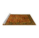 Sideview of Machine Washable Oriental Yellow Traditional Rug, wshurb2342yw