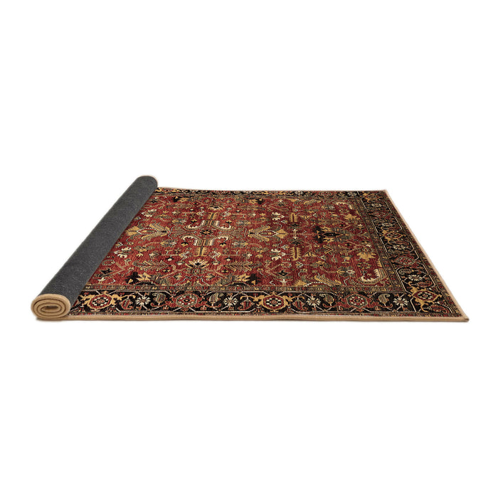 Sideview of Oriental Brown Traditional Rug, urb2342brn